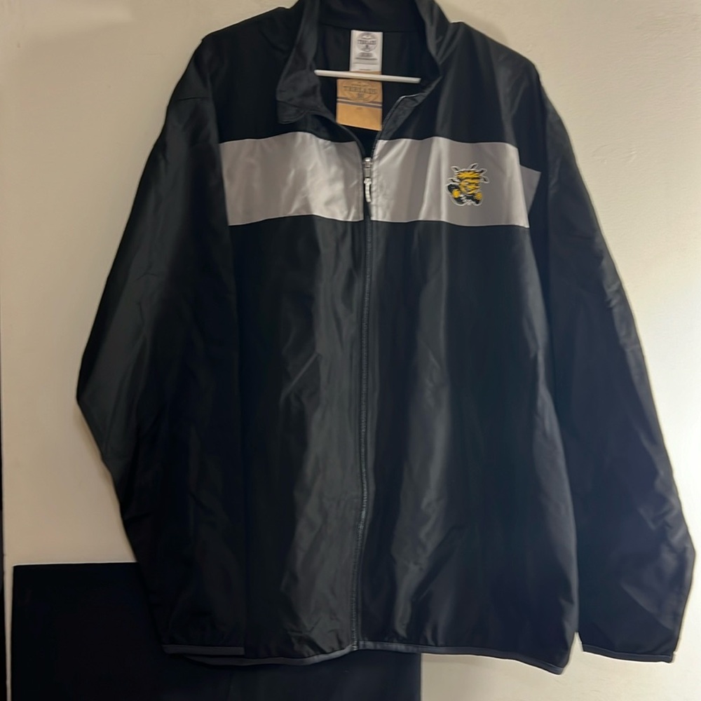 NEW Rivalry Threads 91 Wichita State Mens Black Jacket Windbreaker Size 2XL